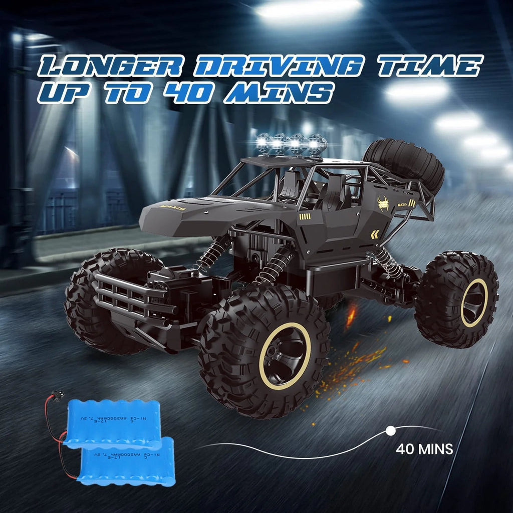 4DRC 1:12 RC Off-Road Truck 2.4G 4WD Dual Motors Metal Shell Black - 4DRC