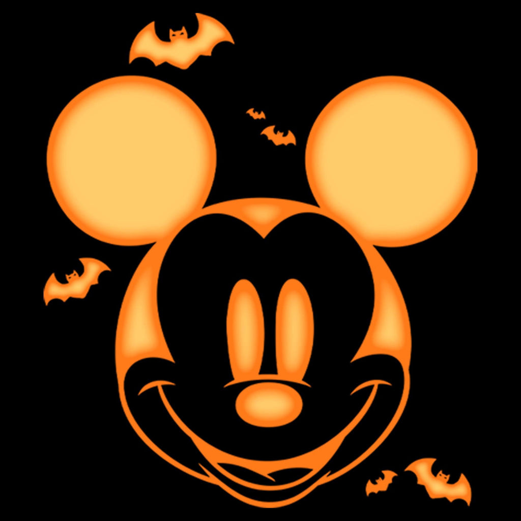 Men's Mickey & Friends Halloween Pumpkin Face Graphic Tee Black X Large