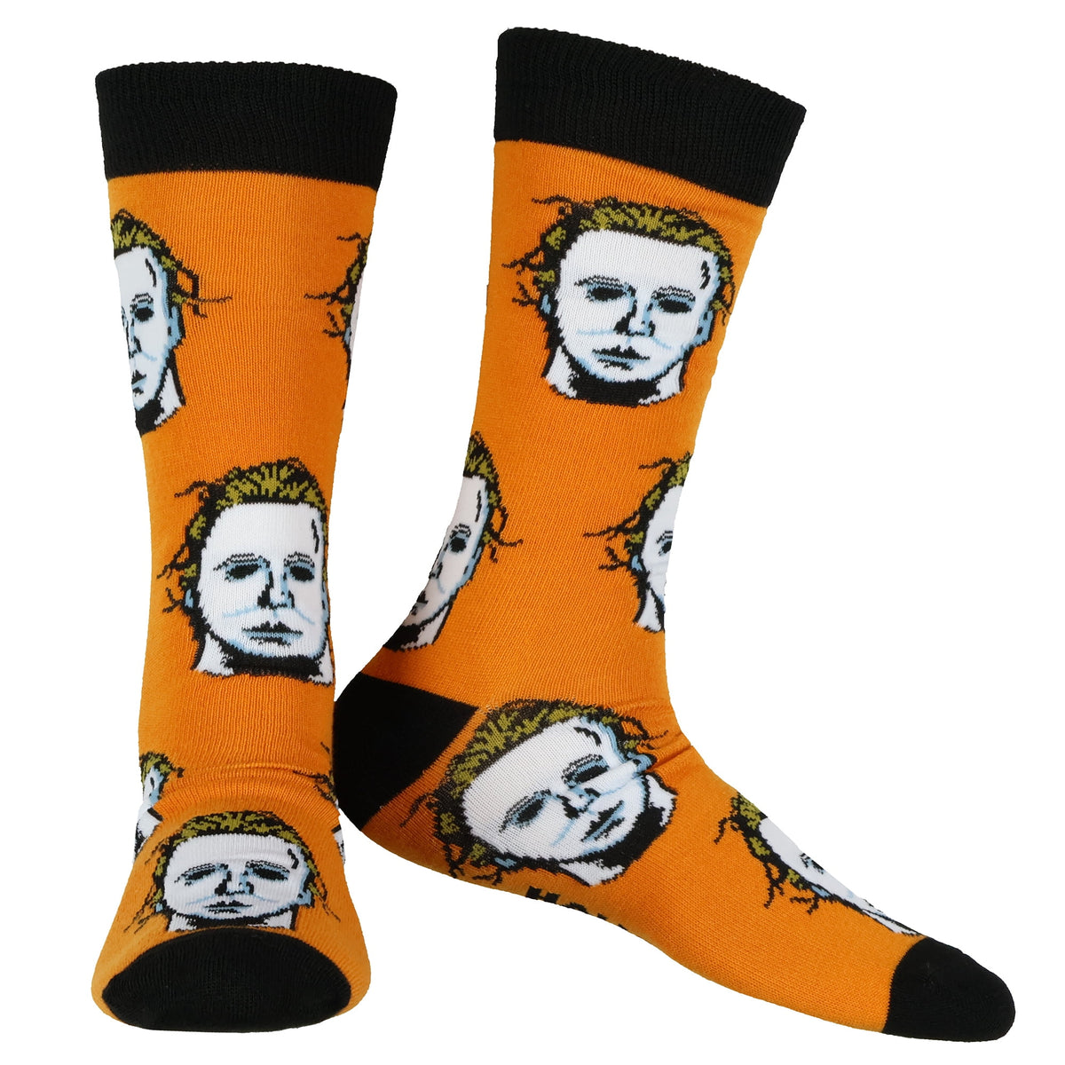 Halloween II Socks Men's Michael Myers 2-Pair Adult Horror Novelty Mid-Calf Crew Socks (Fits Shoe Size 6-12)
