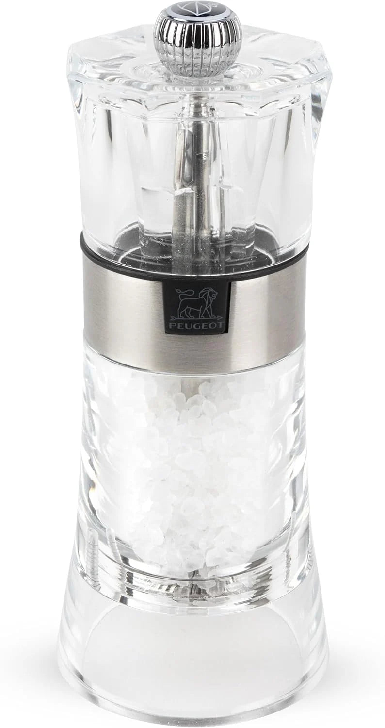 Salt And Pepper Grinding Set, 5.5-inch, Transparent Acrylic
