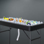 Black Portable Ice Table With Skirt - 4 ft