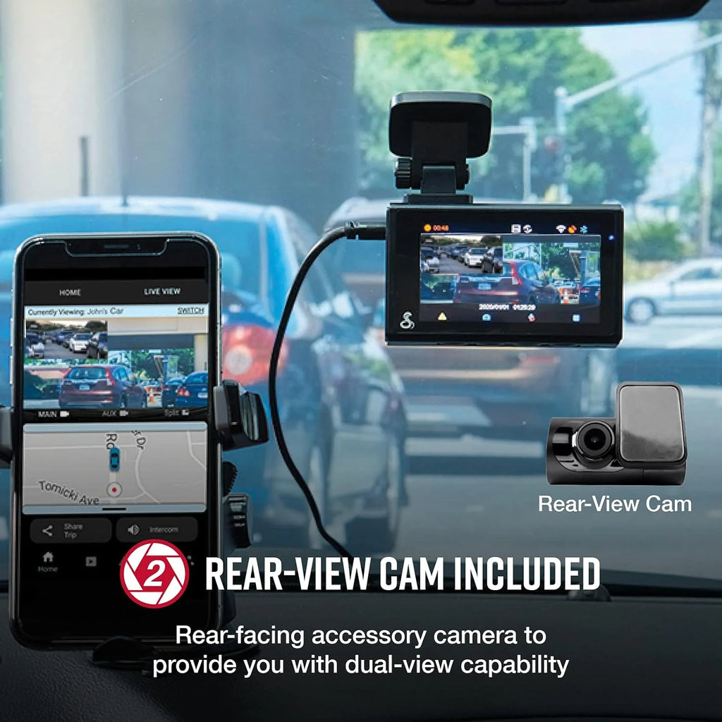 Cobra SC 400D Front And Rear Dash Camera With Kober 2.5A Micro USB Hardwire Kit
