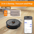 Robot Vacuum and Mop, 5000Pa, LiDAR Navigation, Black - BL20Pro