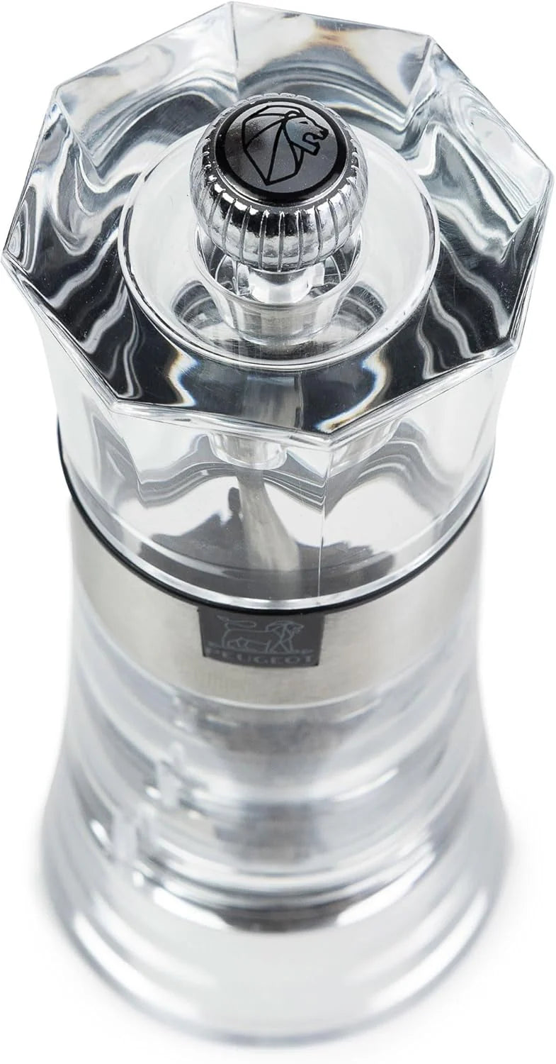 Salt And Pepper Grinding Set, 5.5-inch, Transparent Acrylic
