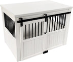 New Age Pet Furniture-Style Dog Crate, Antique White, Large, 36.02in x 24.02in x 26.18in