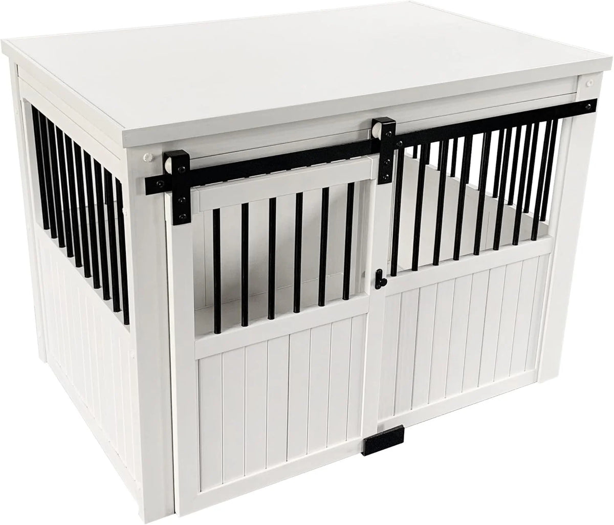 New Age Pet Furniture-Style Dog Crate, Antique White, Large, 36.02in x 24.02in x 26.18in