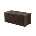 Keter Westwood 150 Gallon Resin Outdoor Storage Deck Box, Brown, 61 x 28.3 x 25.2 in