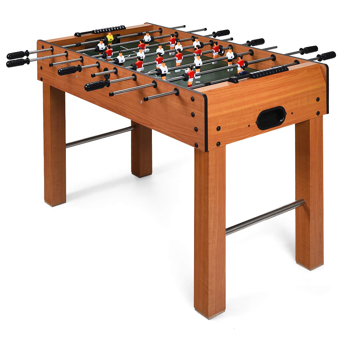 48-Inch Foosball Table With 22 Players - Brown Or Nature