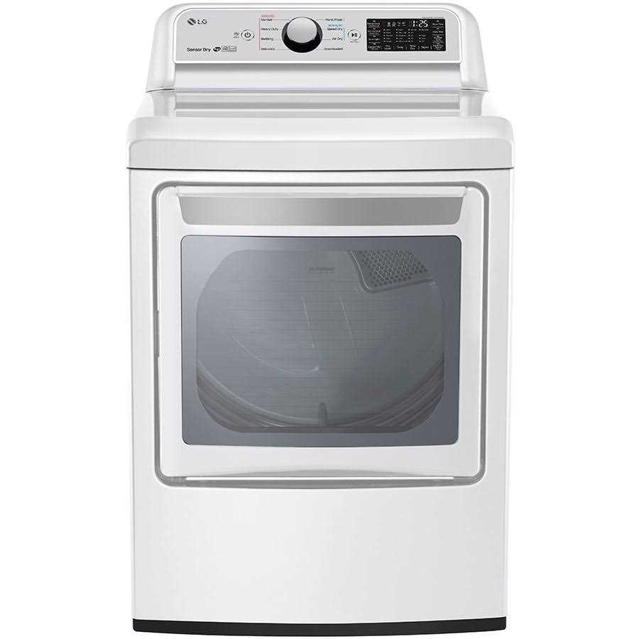 LG 7.3 cu. ft. White Smart Top Load Gas Dryer