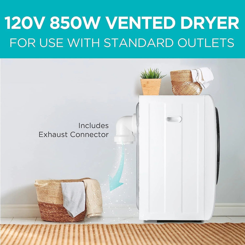 BLACK+DECKER Compact Vented Dryer, 3.5 Cu. Ft., 13.2 lbs., White - BCED37
