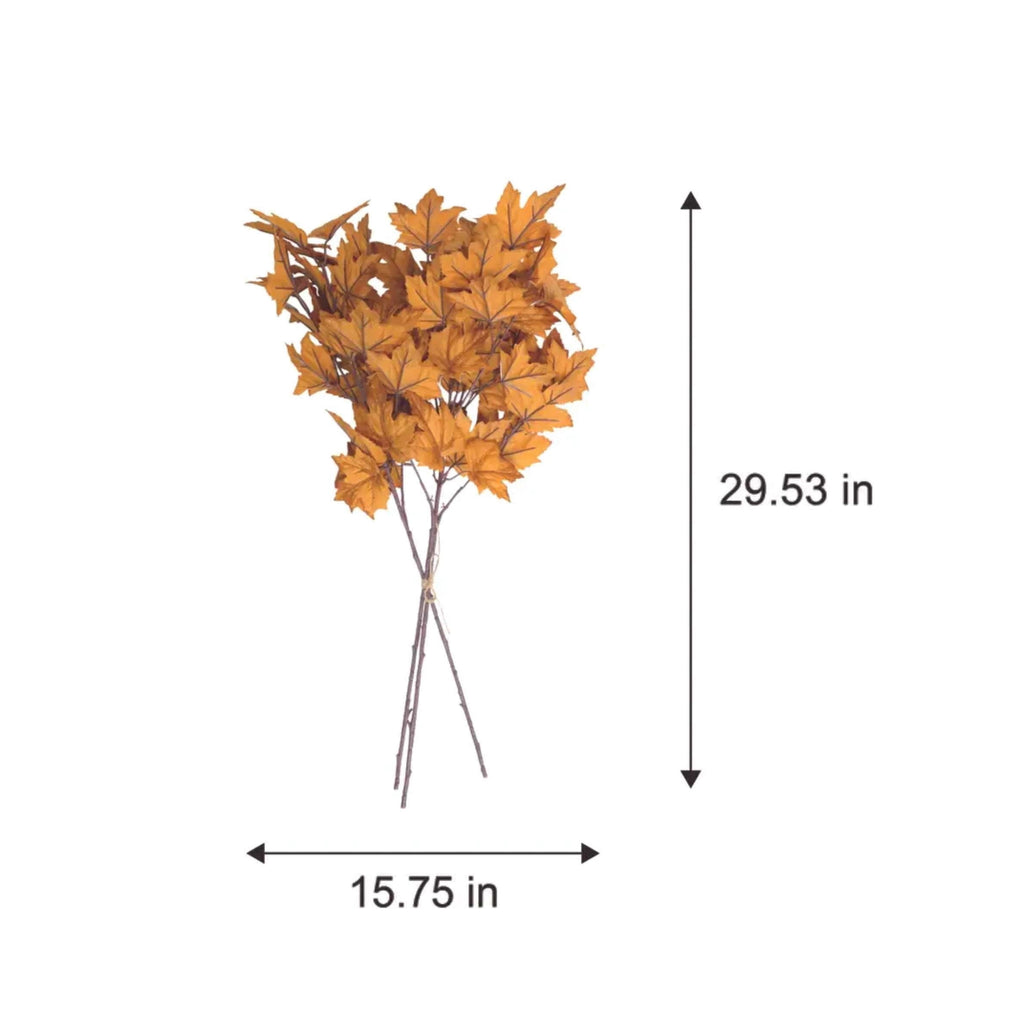 My Texas House Fall Faux Maple Leaf Bundle, Yellow, 20"