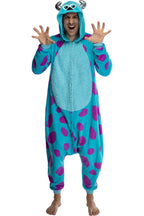 Disney Monsters Inc. Adult Sulley Kigurumi Sherpa Fleece Cosplay Costume One Piece Union Suit