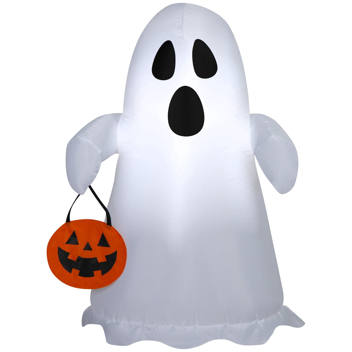 Ghost with Jack-o'-Lantern Tote Airblown Yard Inflatable, Multicolor, 3.5', Halloween by Way To Celebrate