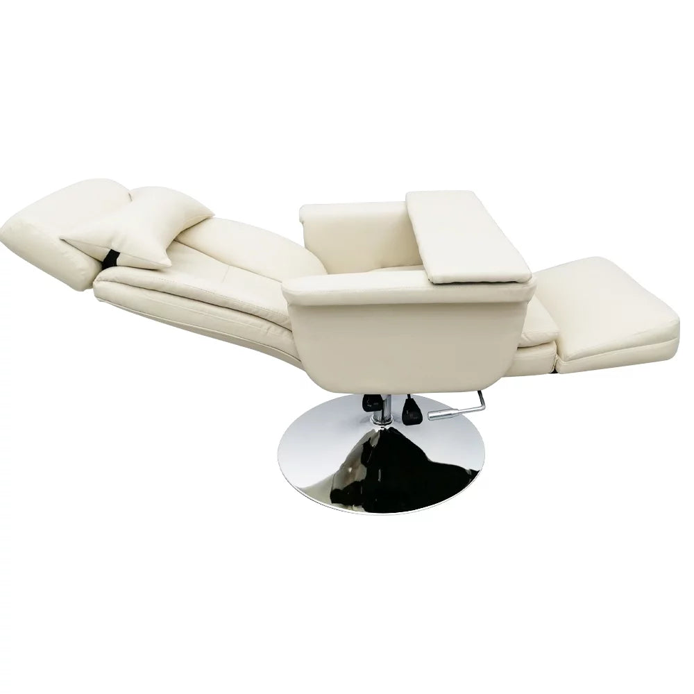 INTBUYING Facial Beauty Spa Salon Chair, White, Pneumatic 440LB Capacity, 360 Degree Rotation - TT-300100