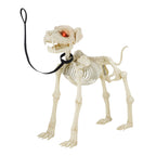 Way To Celebrate Animated Skeleton Dog Halloween Decoration, Beige, 60 in