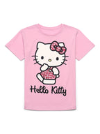 Hello Kitty Animal Print Girls Short Sleeve Graphic T-Shirt, Sizes 4-16