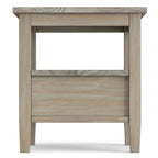 Solid Wood Rectangle End Table With Drawer And Shelf, 18.1in D x 20in W x 19.5in H - Norfolk