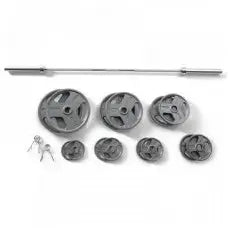 Gold's Gym 300 lb Olympic Weight Set With Barbell, Plates, Collars And Storage Rack - WGGOP300
