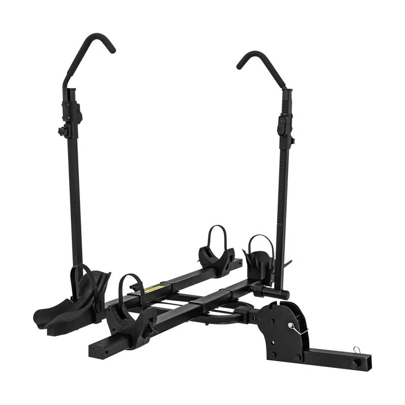 2 Inch Foldable Hitch Mount Bike Rack, 2 Bikes, Platform Carrier - Black