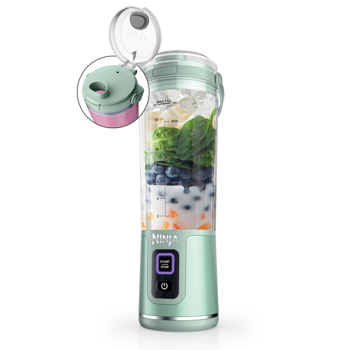 Ninja Blast Portable Personal Blender, Cordless, 18 oz, Metallic Purple - BC151PL