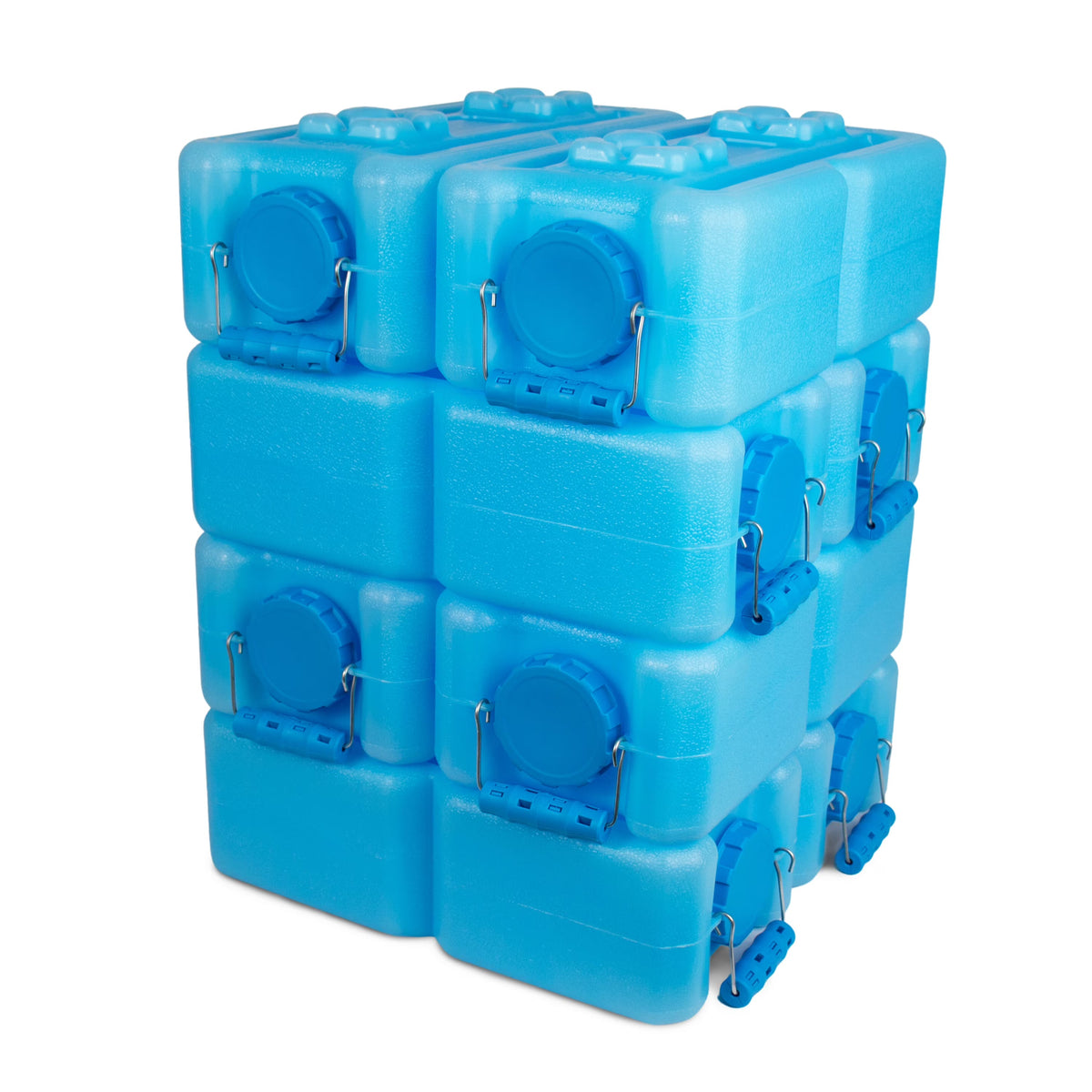 WaterBrick Stackable 3.5 Gallon Blue Water And Food Storage Container - 8 Pack