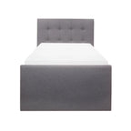 Hillsdale Living Essentials Upholstered Twin Platform Bed With 2 Storage Drawers, Gray