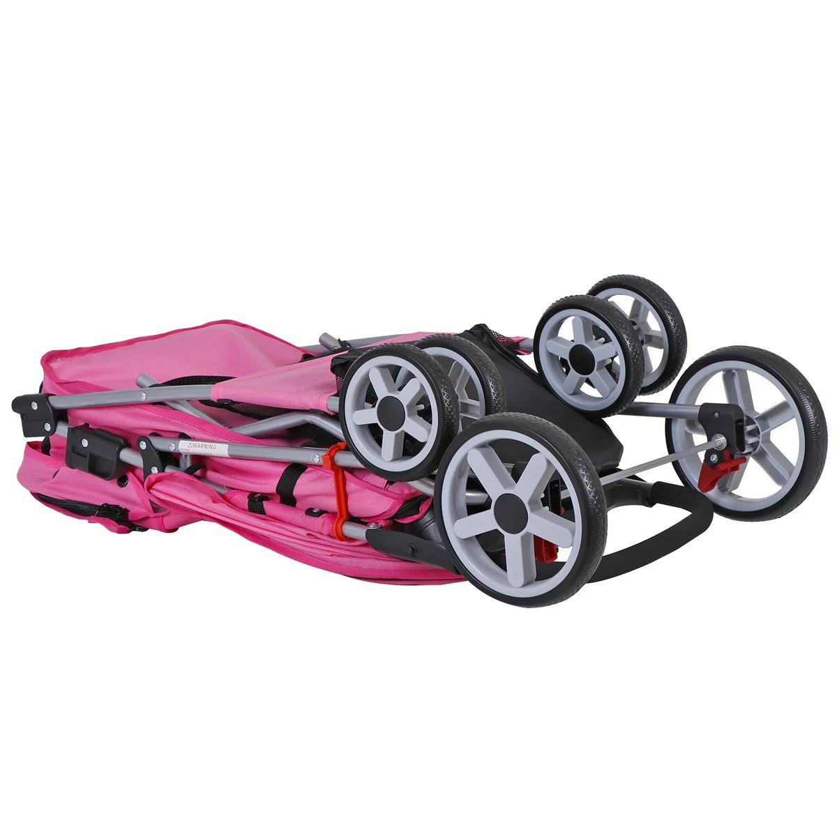 ZENY 4 Wheel Foldable Pet Stroller, Pink - 30 lbs