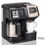 Hamilton Beach FlexBrew Thermal Coffee Maker, Single Serve And 10-Cup Full Pot, Black And Stainless - 49966