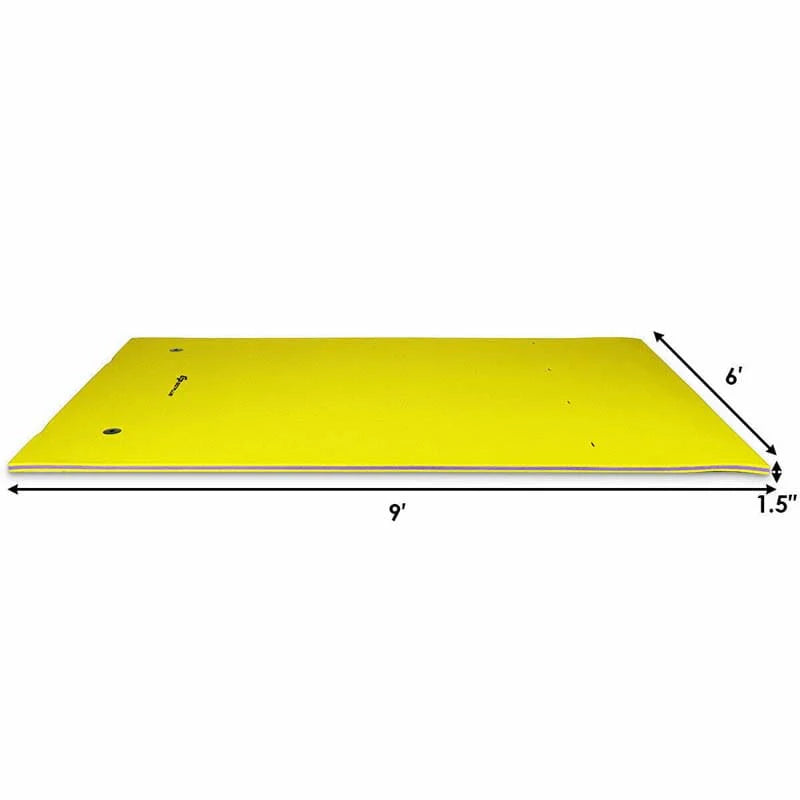 Floating Water Pad, 9 x 6 ft, 3-Layer XPE Foam