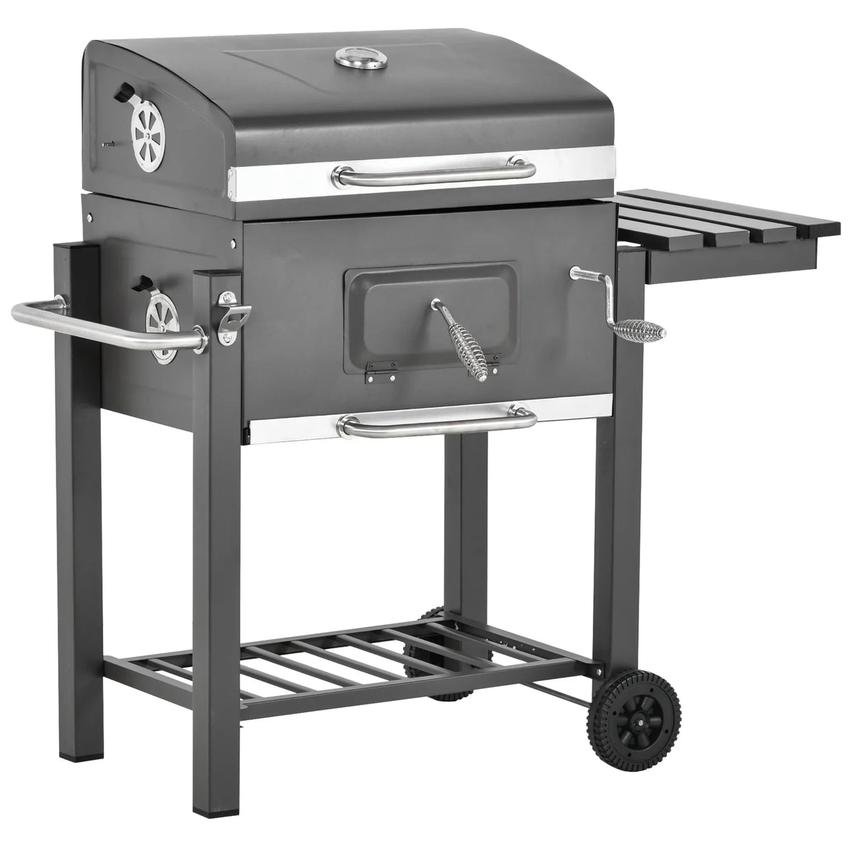 Outsunny Charcoal BBQ Grill, Gray, 45.25 in L x 22 in W x 42.5 in H - 846-013