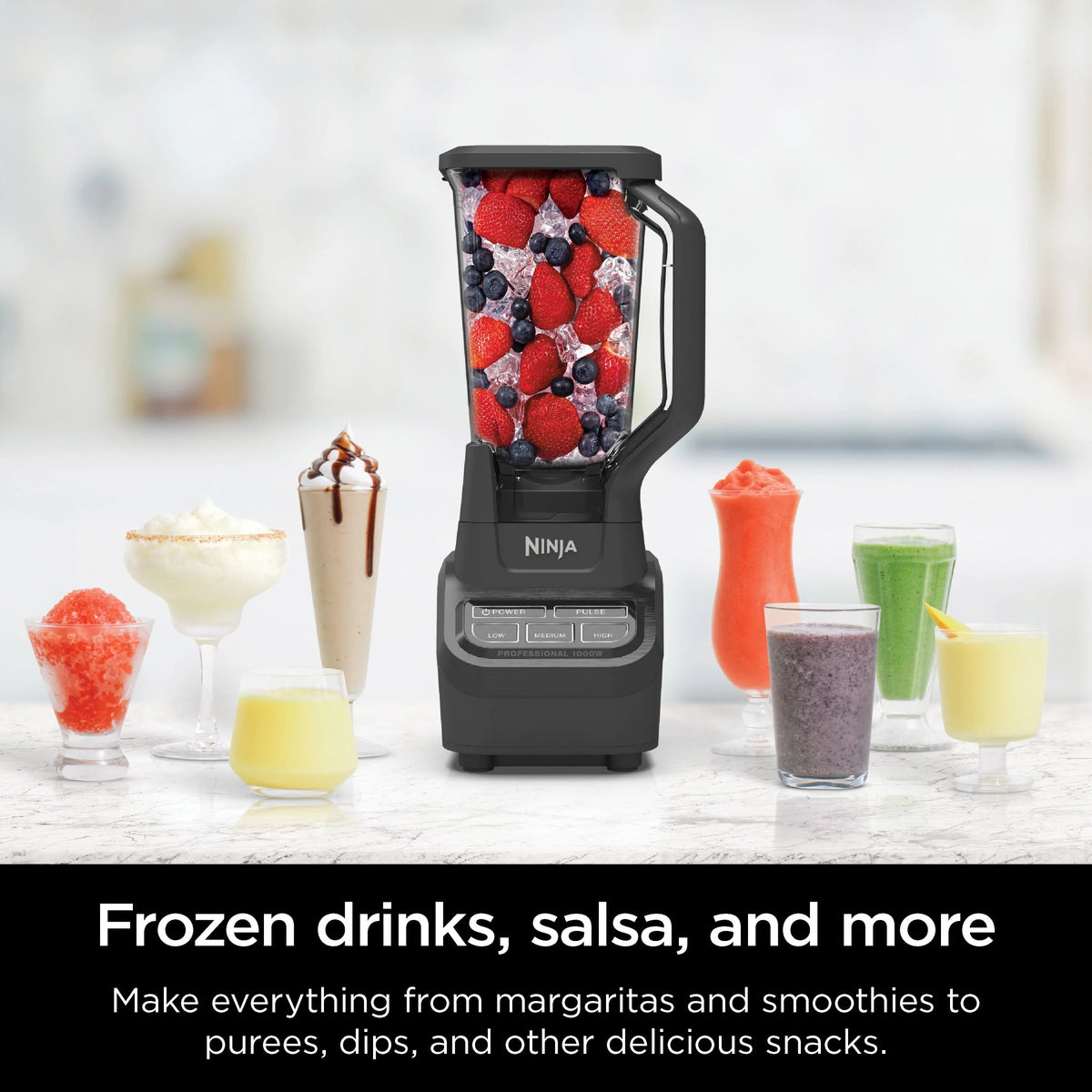 Ninja Professional Blender 72 oz XL Total Crushing Pitcher - 1000 Watt