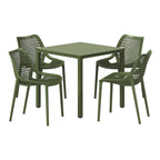 WestinTrends 5-Piece Outdoor Patio Dining Set, Olive Green - Playa