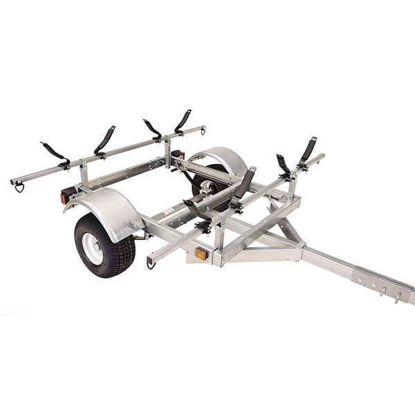 Malone Kayak Trailer Package, 600 lb Capacity, Galvanized Steel, LED Lights, 70 MPH Tires - LowMax 2