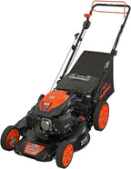 YARDMAX 22 in 201cc 6-Speed CVT RWD 3-in-1 Self-Propelled Lawn Mower, Black - YG2760