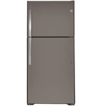 GE Top Freezer Refrigerator 21.9 Cu. Ft. Slate - GTS22KMNRES