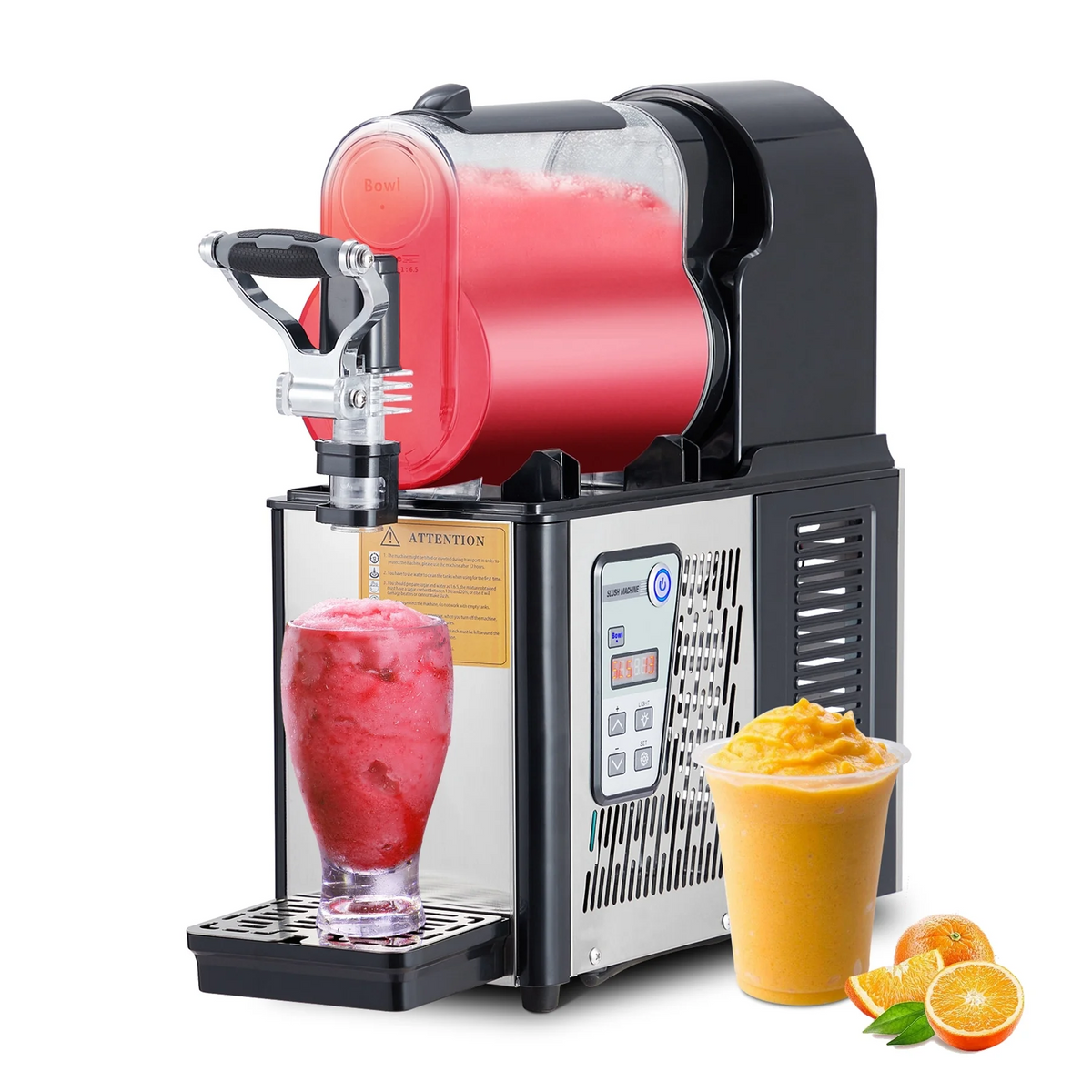 Commercial Slushie Machine 3L Stainless Steel Self-Cleaning Slushy Maker