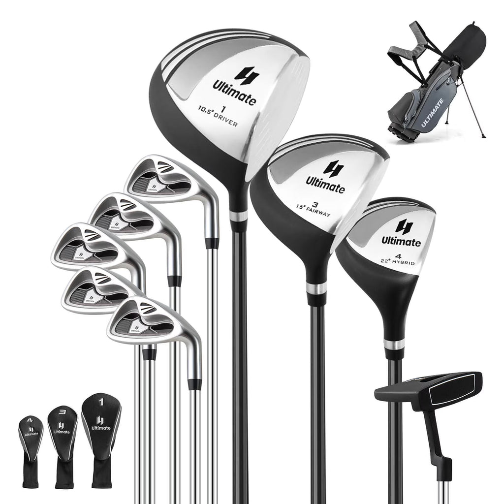 Costway Men's Complete Golf Club Set 10 Pieces With 460cc Alloy Driver
