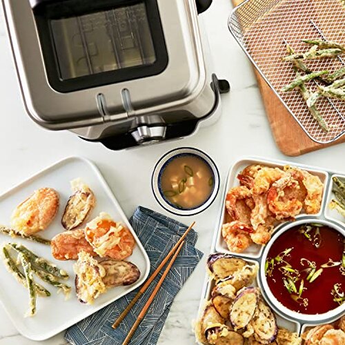 T-Fal Ultimate Steel Deep Fryer With Basket, 3.5 Liter Oil And 2.6 Pound Food Capacity - EZ Clean Pro
