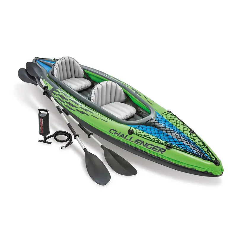 Intex Challenger K2 Inflatable 2-Person Recreational Kayak With Paddles And Hand Pump - 68306EP