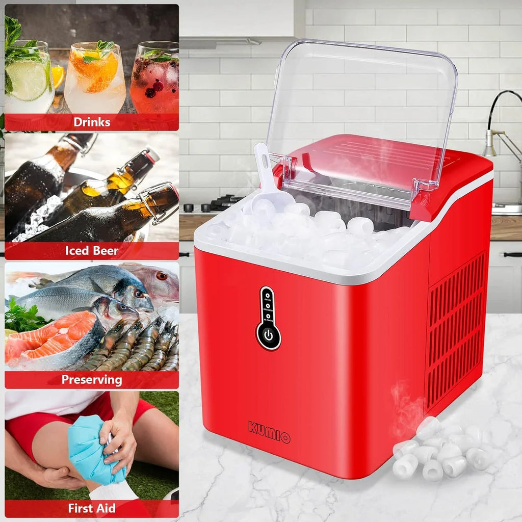 Countertop Bullet Ice Maker, 26.5 Lbs Per Day, Blue