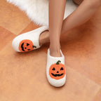 BERANMEY Halloween Slippers for Women Perfect Soft Plush Comfy Warm Slip-On Cute Womens Slippers Indoor Fluffy House Slippers for Women and Men Non-slip Fuzzy Flat Slides