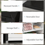 HOMCOM Upright Freezer, 3.0 Cubic Feet, Silver
