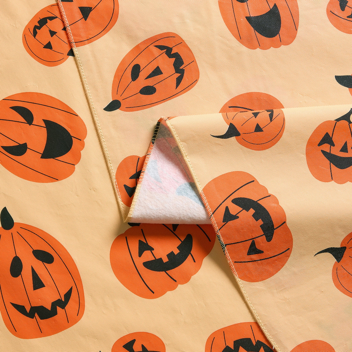 Way To Celebrate Halloween PEVA Tablecloth, Indoor & Outdoor Table 60" x 84" - Pumpkin Toss