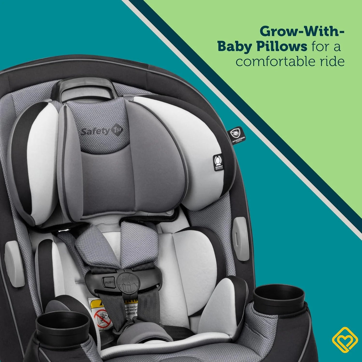 3-In-1 Convertible Car Seat, Rear and Forward Facing, High-Back Booster, 5 to 100 lbs