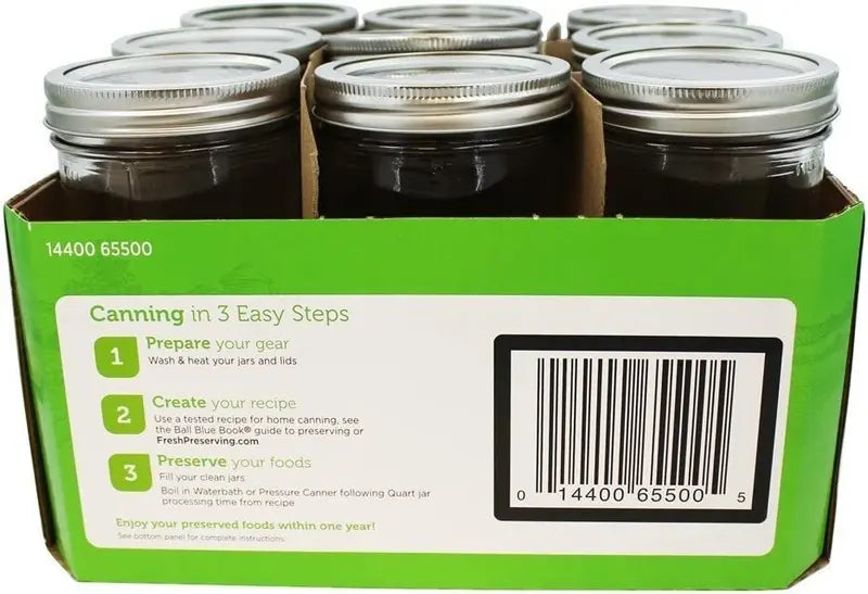 Ball Wide Mouth Glass Mason Jars 24 Oz 9 Pack - 65500