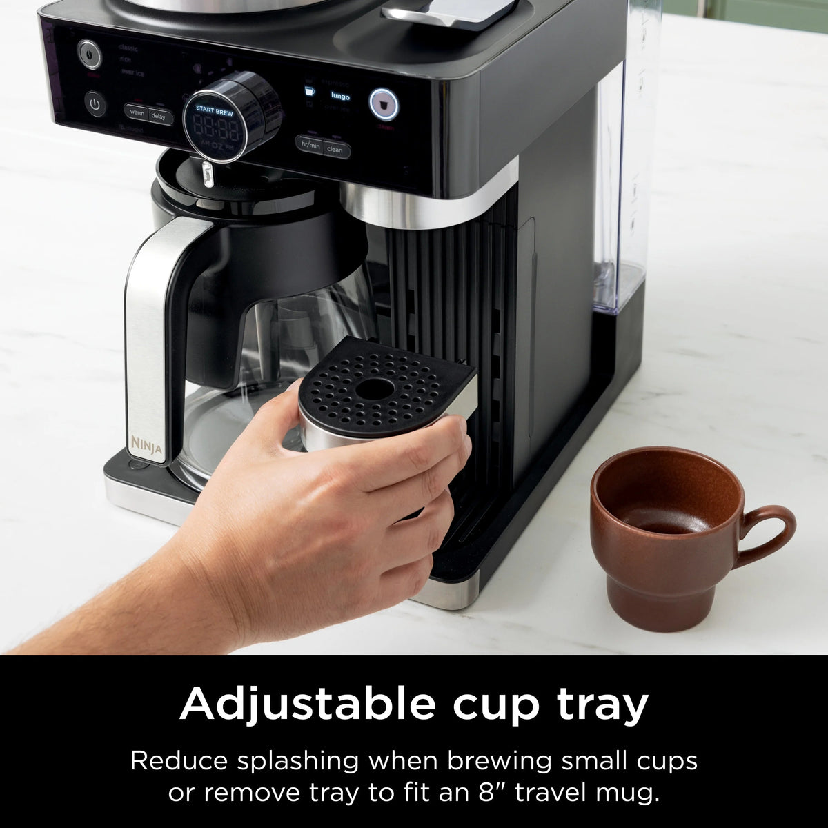Ninja Espresso & Coffee Barista System, Single-Serve And 12-Cup Carafe, Nespresso Capsule Compatible - CFN601