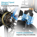 Electric Bike For Adults 750W 48V 15Ah Removable Battery 20x4 Fat Tire Folding - MN-20
