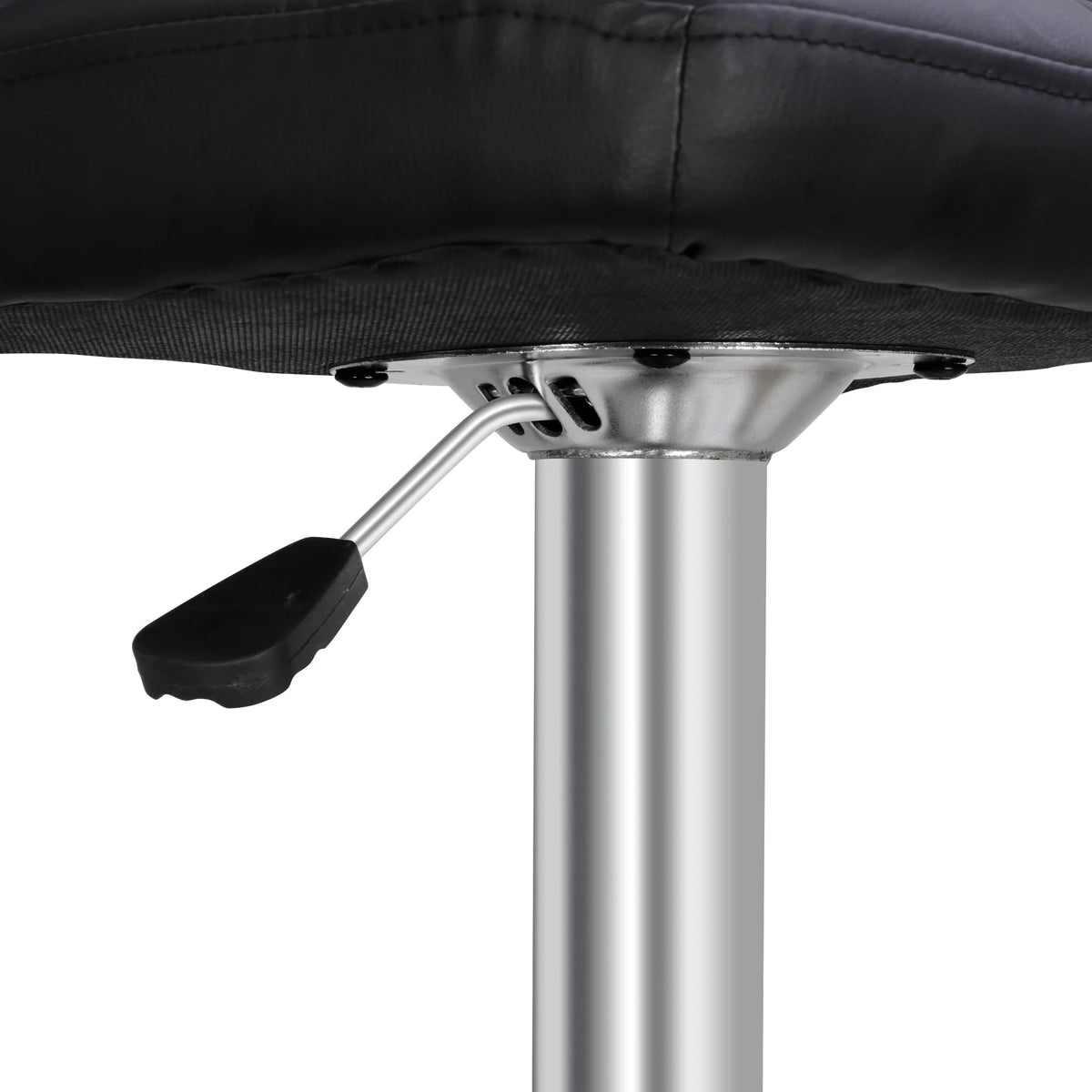 ZENY Bar Stool Set Of 4 With Soft Cushion And Metal Frame - Black