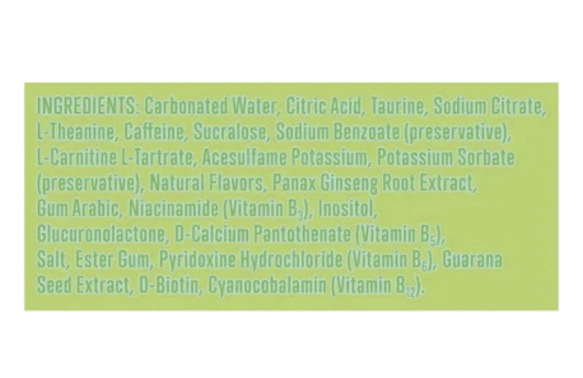 Lime Slush Energy Drink, 12 Pack Of 12fl Oz Cans, Sugar Free, Low Calories, 200mg Caffeine