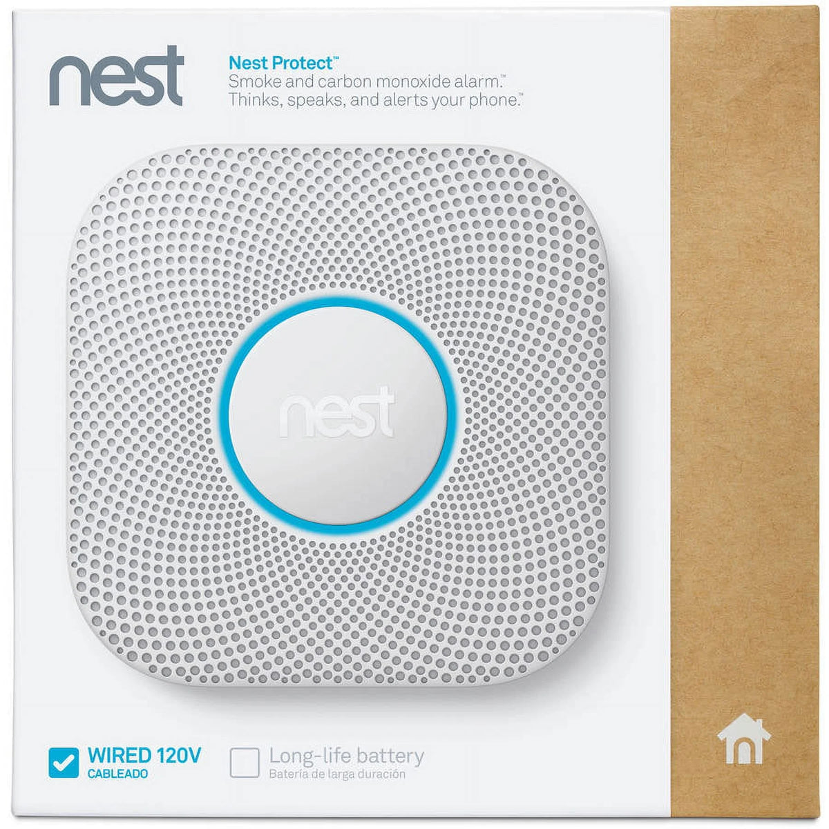 Google Nest Protect Wired Split-Spectrum Smoke And Carbon Monoxide Alarm - S3003LWES